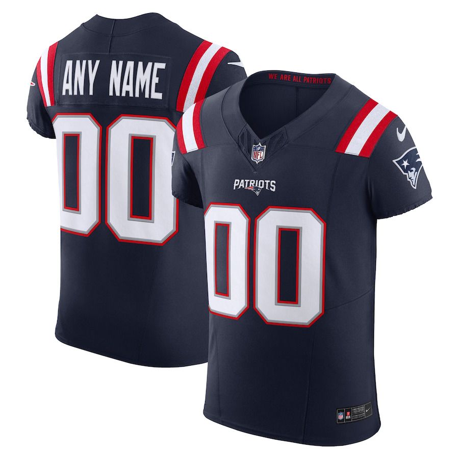 Men New England Patriots Nike Navy Vapor F.U.S.E. Elite Custom NFL Jersey
